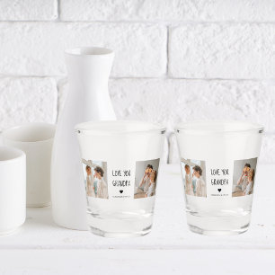Modernes Collage Foto Liebe Opa Bestes Geschenk Schnapsglas