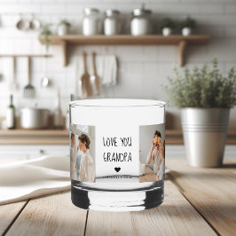 Modernes Collage Foto Liebe Opa Bestes Geschenk Whiskyglas