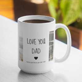 Modernes Collage Foto & Liebe Sie Vater Geschenk Kaffeetasse