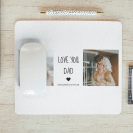 Modernes Collage Foto & Liebe Sie Vater Geschenk Mousepad