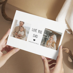 Modernes Collage Foto & Liebe Sie Vater Geschenk Postkarte