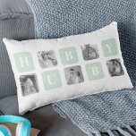 Modernes Collage Foto Minze Bestes Hubby-Geschenk Lendenkissen<br><div class="desc">Das moderne Collage Foto Mint Best Hubby Geschenk ist eine personalisierte Geschenkidee für Ehemänner, die die Schönheit einer Foto-Collage mit dem Charme eines Minzrahmens verbindet. Dieses einzigartige Geschenk ist dazu gedacht, die unvergesslichsten Momente zu zeigen, die das Paar gemeinsam hat, wie z.B. ihren Hochzeitstag, romantische Termine, Ferien und andere wichtige...</div>