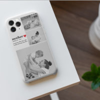 Modernes Collage Foto & Text Red Heart Mother Gift