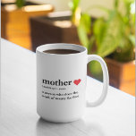 Modernes Collage Foto & Text Red Heart Mother Gift Kaffeetasse<br><div class="desc">Das moderne Collage Foto und das textrote Herz Muttergeschenk ist ein schönes und einzigartiges Geschenk, das jede Mutter zu erhalten Liebe. Dieses Geschenk ist ein personalisiertes Kunstwerk, das Lieblings-Fotos und herzliche Botschaften kombiniert, um einen einzigartigen Sake zu schaffen. Das moderne Design der Collage ergänzt jeden Stil der Wohngestaltung und der...</div>