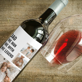 Modernes Collage Foto | VATER Weinetikett