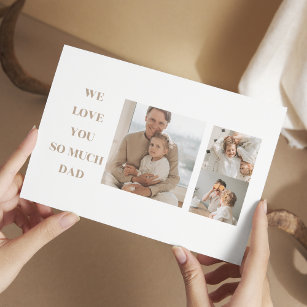 Modernes Collage Foto & We Liebe Vater Geschenke Postkarte
