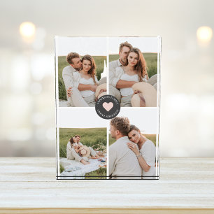 Modernes Collage Personalisiertes Familiengeschenk Fotoblock