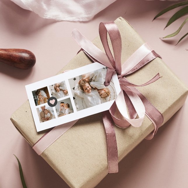 Modernes Collage Personalisiertes Familiengeschenk Geschenkanhänger (Von Creator hochgeladen)