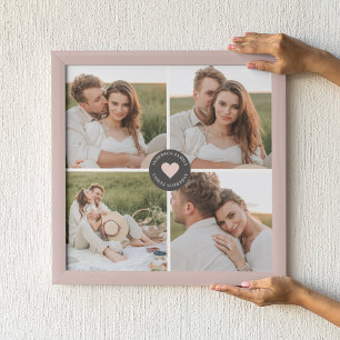 Modernes Collage Personalisiertes Familiengeschenk Leinwanddruck