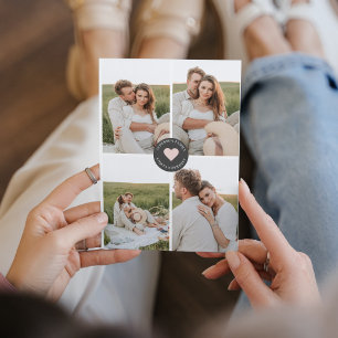 Modernes Collage Personalisiertes Familiengeschenk Magnetkarte