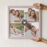 Modernes Collage Personalisiertes Familiengeschenk