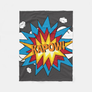 Modernes Comic Buch KAPOW Pop Kunst Fleecedecke