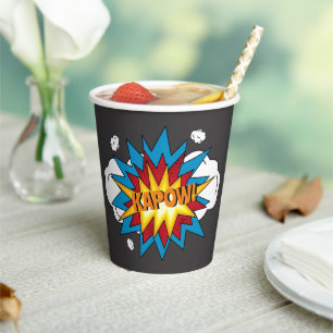 Modernes Comic Buch KAPOW Pop Kunst Pappbecher