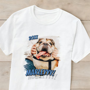 Modernes Comic Einfaches Cooles Grunge Custom Pet  T-Shirt