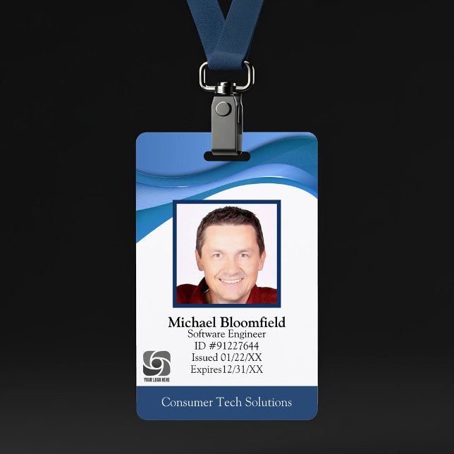 Modernes Computersoftware-Unternehmen IT Reparatur Ausweis (Von Creator hochgeladen)