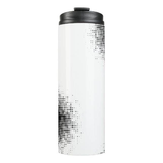 Modernes, cool angesagtes abstraktes Halbtonmuster Thermosbecher (Vorderseite)