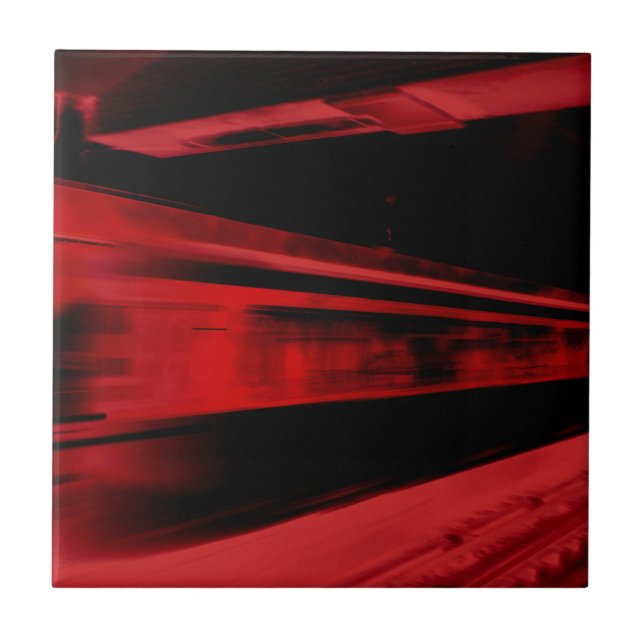 Modernes, cooles Bewegungskonzept in Rot und Schwa Fliese (Vorderseite)