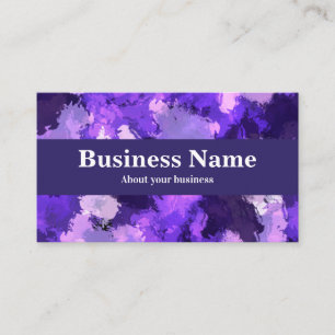 Modernes Cooles Blau, Lila und rosa Abstrakt Visitenkarte
