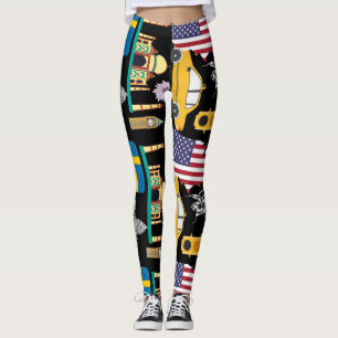Modernes cooles Muster USA niedlich einzigartig st Leggings