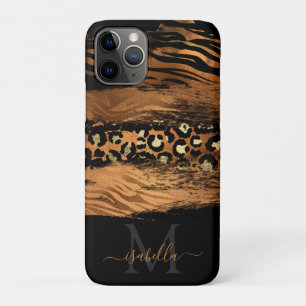 Modernes Copper-Glitzer Mit Monogramm Case-Mate iPhone Hülle