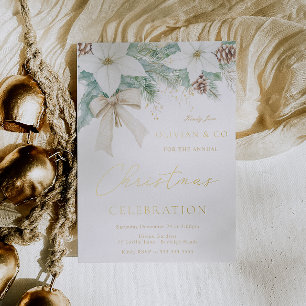 Modernes Corporate Annual Christmas Party Gala Gol Folieneinladung