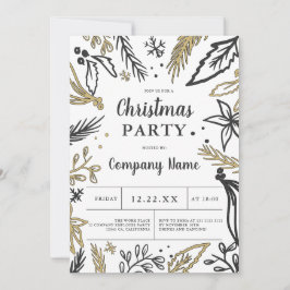 Modernes Corporate Fold Graugold Weihnachtsgeschen Einladung