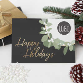 Modernes Corporate Logo Happy Holidays Kein Foto Feiertagskarte
