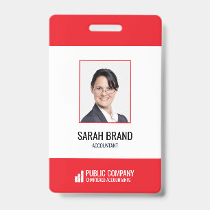 Modernes Corporate Staff Employee Business ID Abze Ausweis