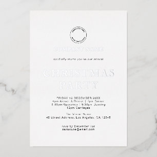 Modernes Corporate Text Weihnachten Party Luxus Re Folieneinladung