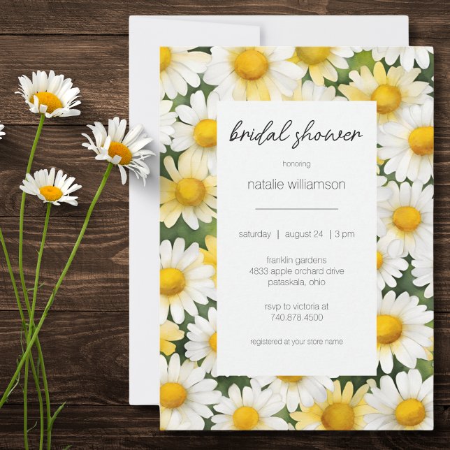 Modernes Country Daisies-Brautparty Einladung (Von Creator hochgeladen)