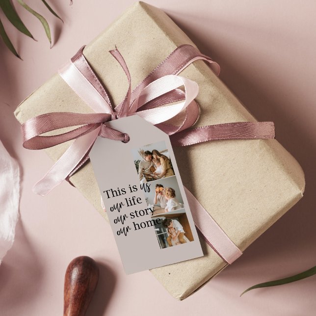 Modernes Couple Family Foto & Family Quote Geschenkanhänger (Von Creator hochgeladen)