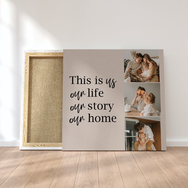 Modernes Couple Family Foto & Family Quote Leinwanddruck (Von Creator hochgeladen)