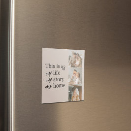 Modernes Couple Family Foto & Family Quote Magnet