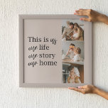 Modernes Couple Family Foto & Family Quote Poster<br><div class="desc">Modernes Couple Family Foto & Family Quote</div>