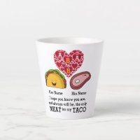 Modernes Couple-Taco und Fleischliebhaber maßgesch