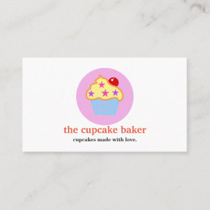 Modernes Cupcake Logo Bakery Koch Catering Visitenkarte
