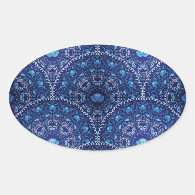 Modernes CYO - Ovale Aufkleber (Vorderseite)