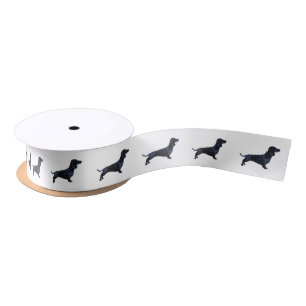 Modernes Dackel-Silhouette-Satinband Satinband
