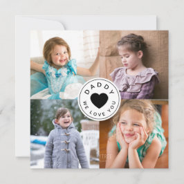 Modernes Daddy Wir Liebe Sie 4 Foto Collage