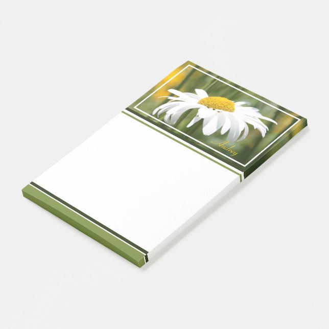 Modernes Daisy-Foto Post-it Klebezettel (angewinkelt)