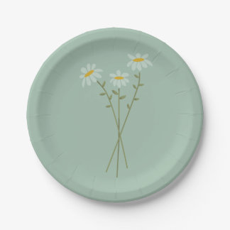 Modernes Daisy-Grünbuch Pappteller