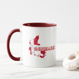 Modernes Dänemark Dänisches Letter MAP Flag Souven Tasse