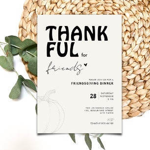 Modernes Dankbar für Freunde: Friendsgiving  Einladung