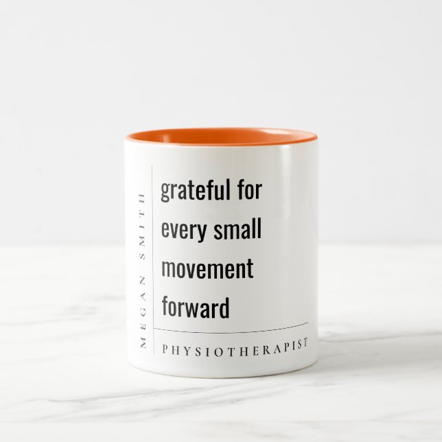 Modernes, dankbares Geschenk des Motivierend Physi Zweifarbige Tasse (Mittel)