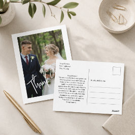 Modernes Dankeschön für Ihr Hochzeitsstipendium - Postkarte
