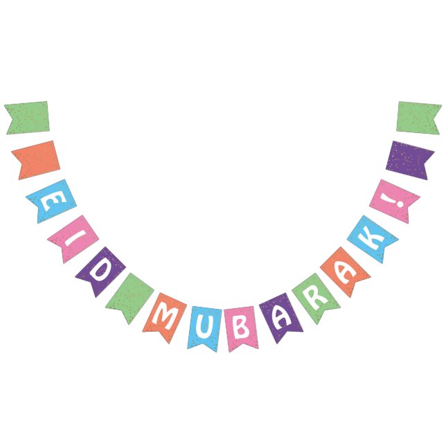 Modernes Dekorationsbanner für Eid Mubarak in Farb Wimpelkette (Alle)