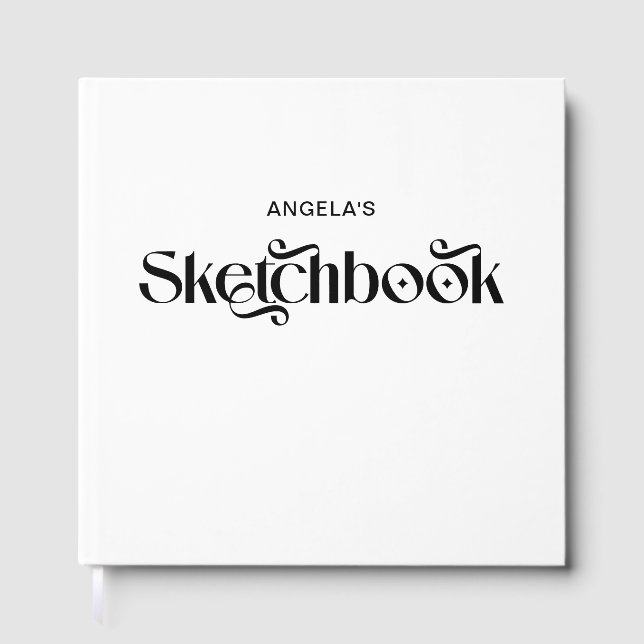 Modernes Dekorationsbuch Elegante Typografie Gästebuch (Vorderseite)