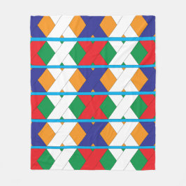 Modernes Dekorationsmuster mit farbenfroher Geomet Fleecedecke