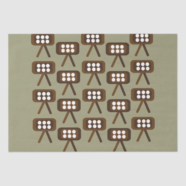 Modernes dekoratives Set des Fernsehens aus dem Mi Seidenpapier (Vorderseite)