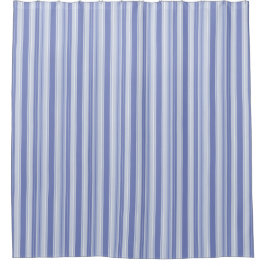 Modernes Denim Blue Striping Duschvorhang